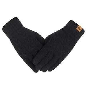 womens winter gloves touchscreen knit fleece lined warm texting driving cold